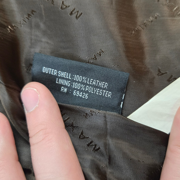 Women's Brown Leather Jacket - Picture 10 of 12